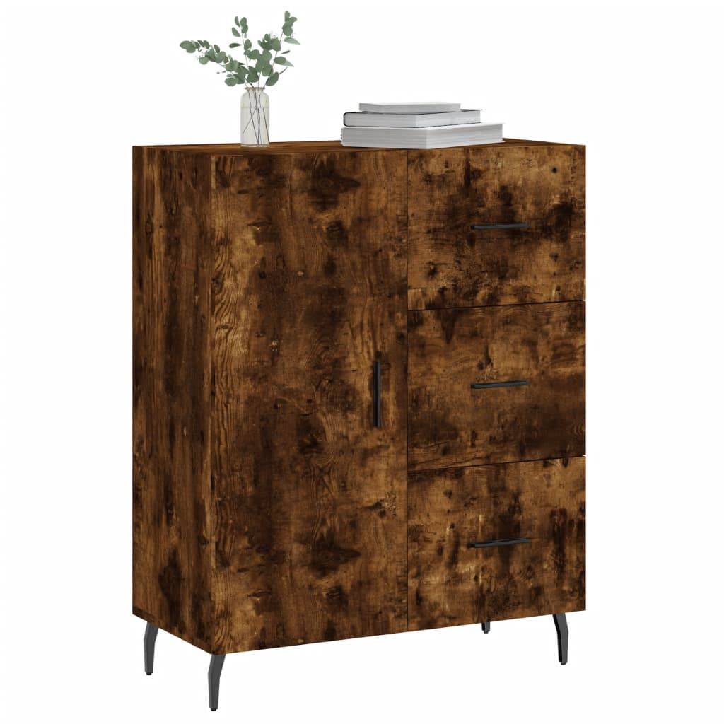 vidaXL Sideboard Räuchereiche 69,5x34x90 cm Holzwerkstoff
