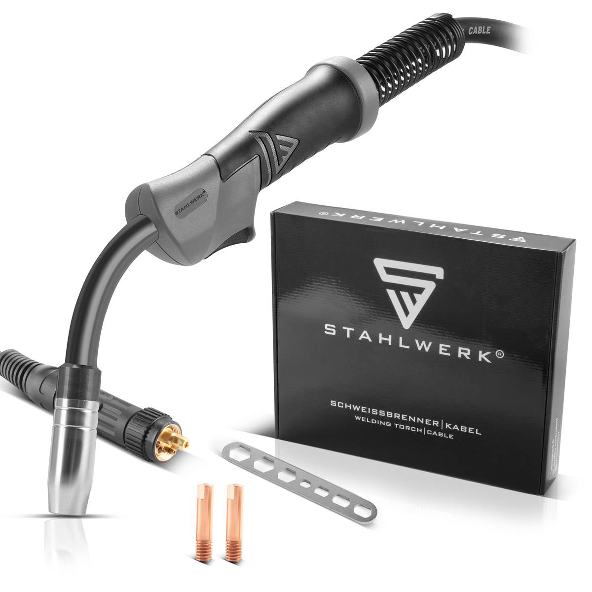 STAHLWERK Schweißbrenner AK15 MB15 3 m Schlauchpaket für MIG MAG Schweißgeräte