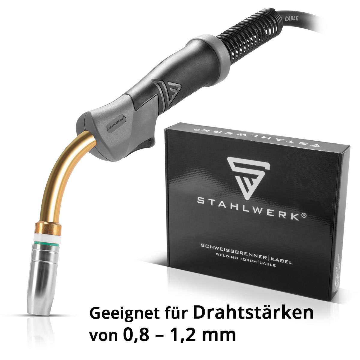 STAHLWERK Schweißbrenner AK25 MB25 3 m Schlauchpaket für MIG MAG Schweißgeräte