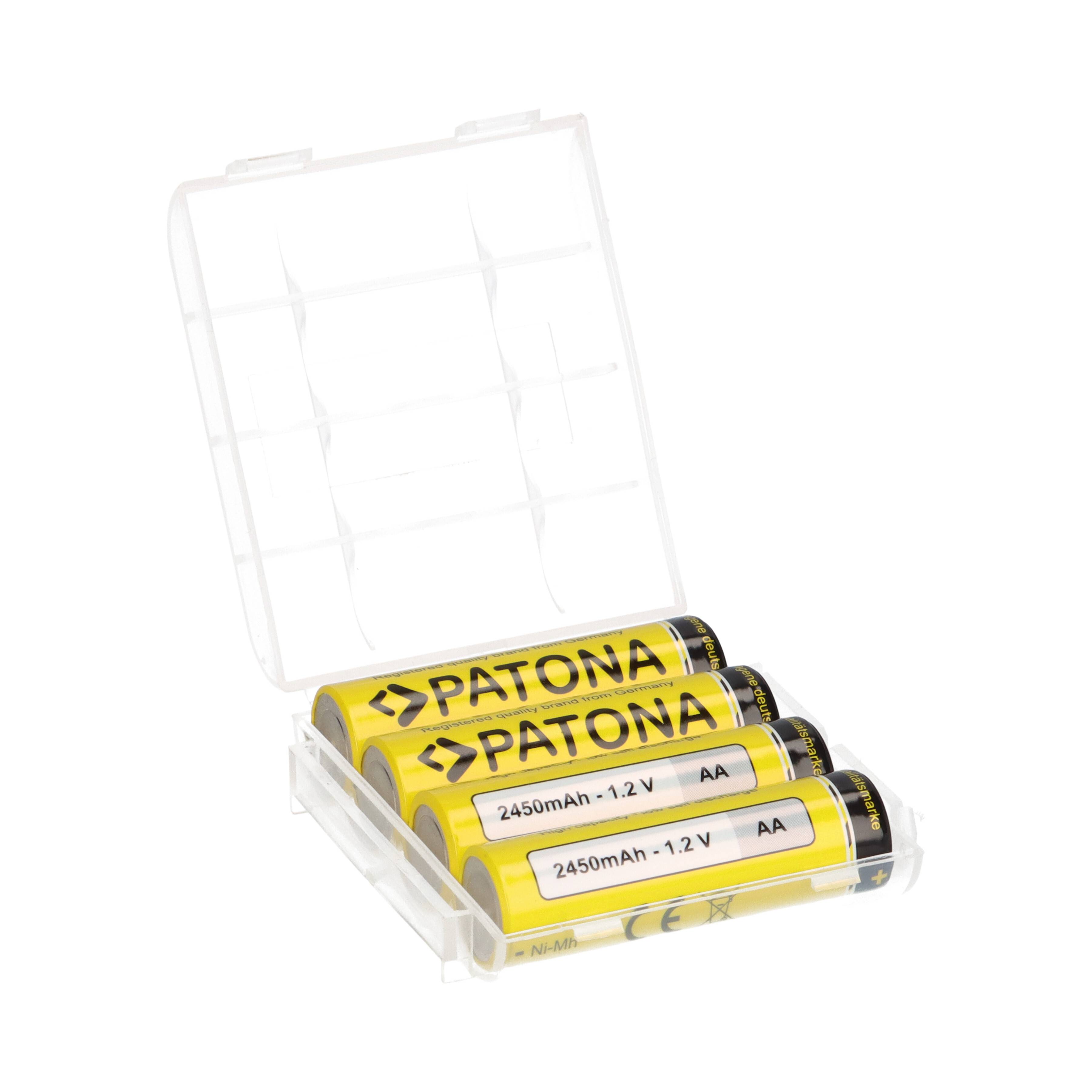 PATONA 4x Wiederaufladbare Zelle für Mignon AA LR6 LR06 2450mAh