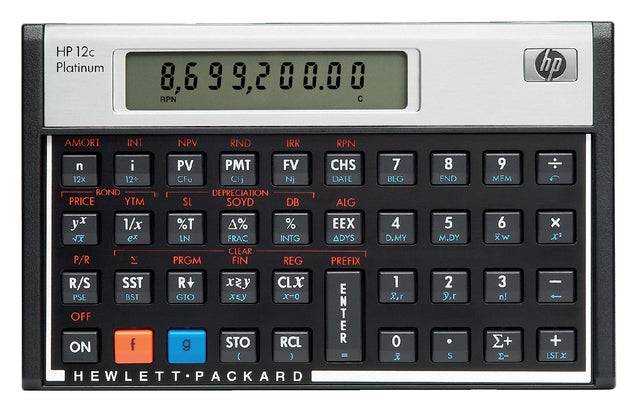 HP - 12c Platinum Finanzrechner schwarz/silber