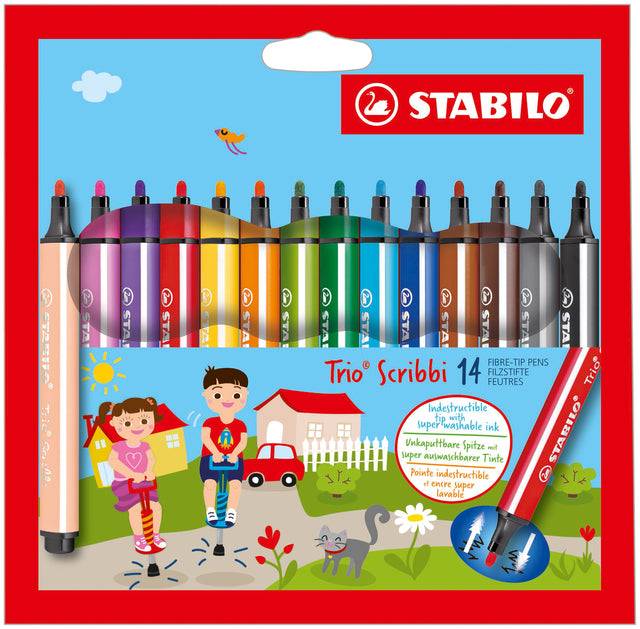 Filz -Tip Stift Stabilo Scribbi 368 Penny bei 14 Farben | 3 Stück