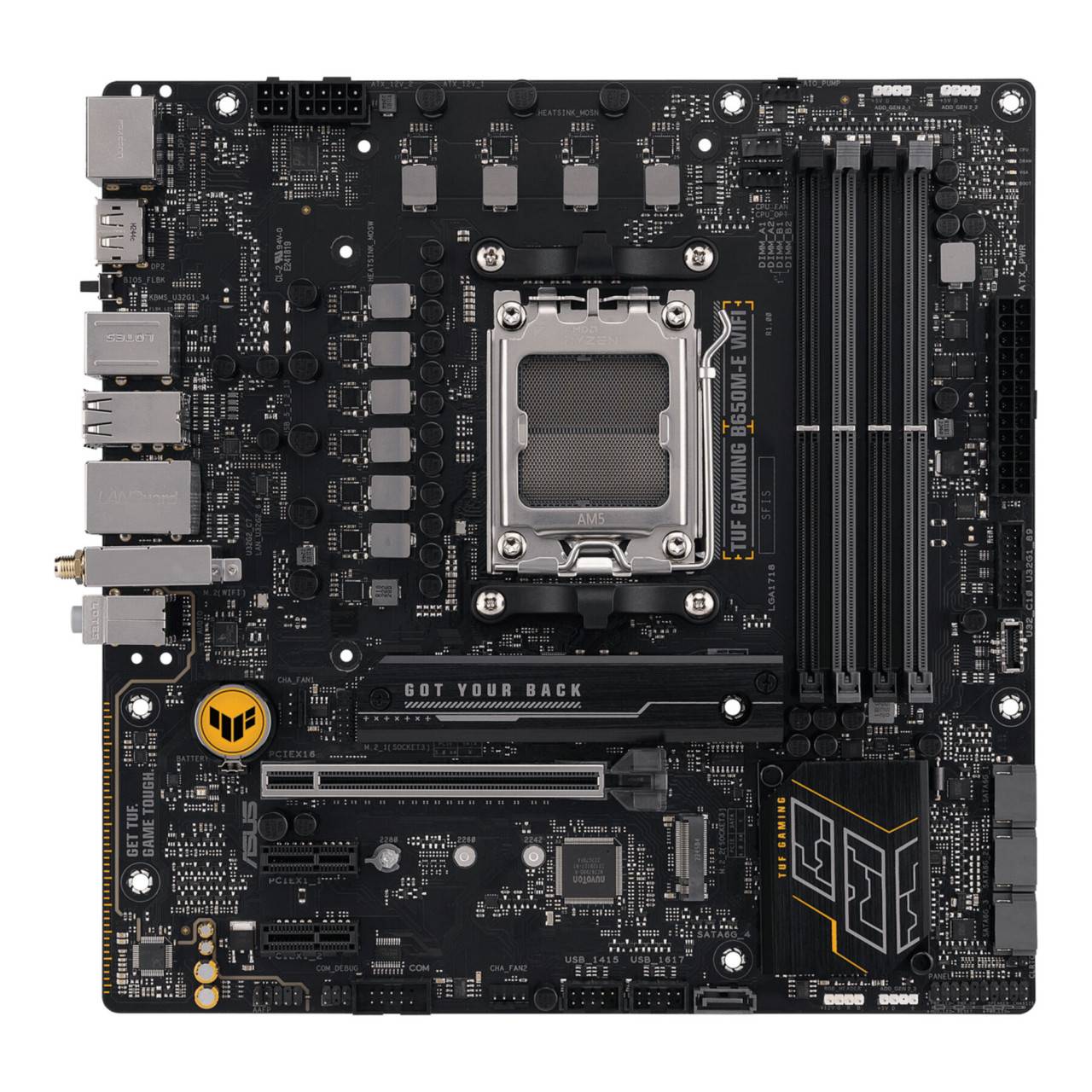 ASUS TUF GAMING B650M-E WIFI - Motherboard - micro ATX - Socket AM5 - AMD B650 Chipsatz - USB-C 3.2 Gen 2x2, USB 3.1 Gen 2, USB 3.2 Gen 2, USB-C