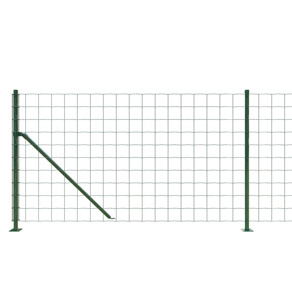 vidaXL Maschendrahtzaun mit Bodenflansch Grün 1x10 m