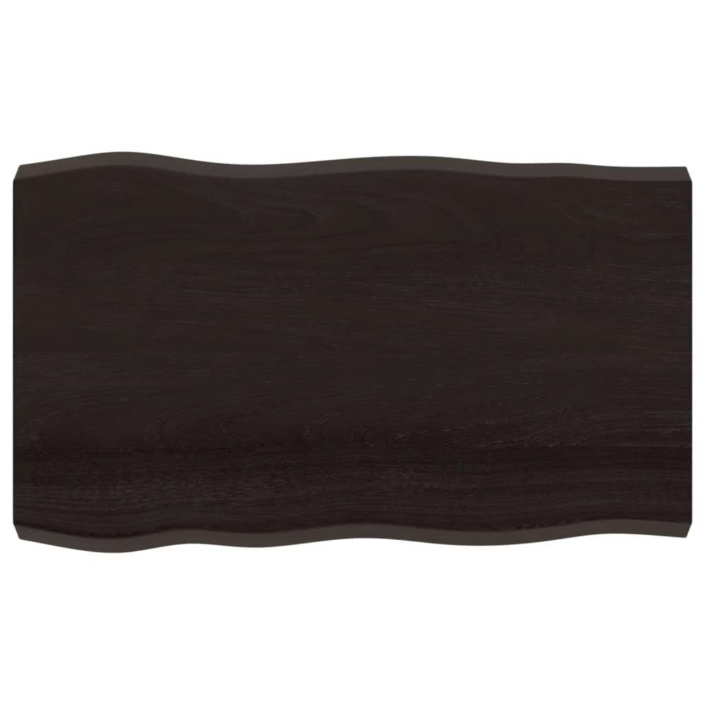 vidaXL Tischplatte 100x60x(2-6) cm Massivholz Behandelt Baumkante