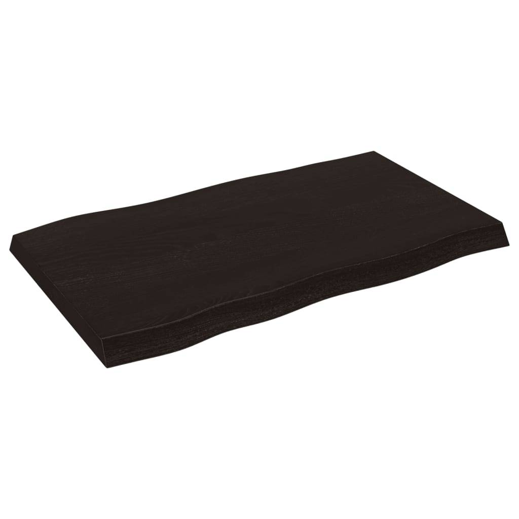vidaXL Tischplatte 100x60x(2-6) cm Massivholz Behandelt Baumkante