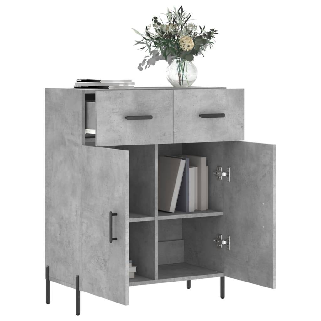 vidaXL Sideboard Betongrau 69,5x34x90 cm Holzwerkstoff