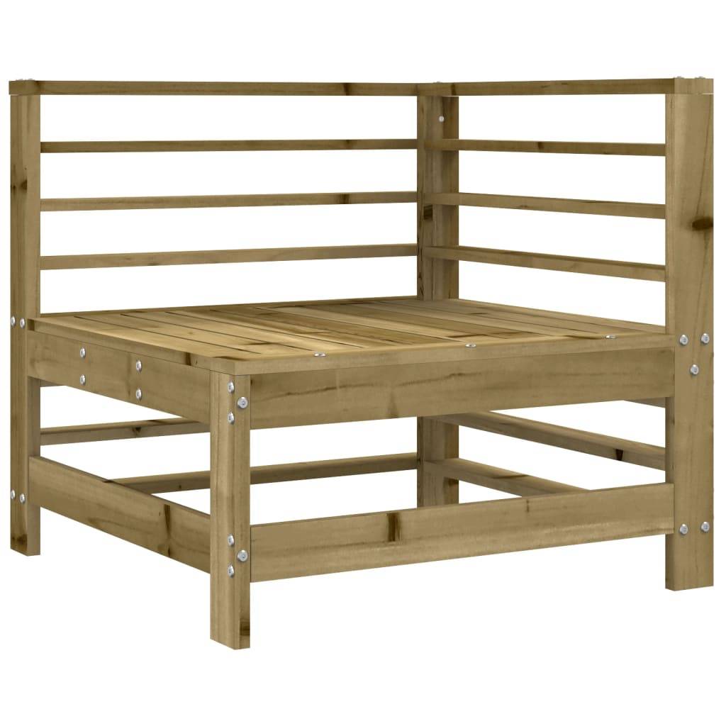 vidaXL Ecksofa mit Kissen Kiefernholz Imprägniert