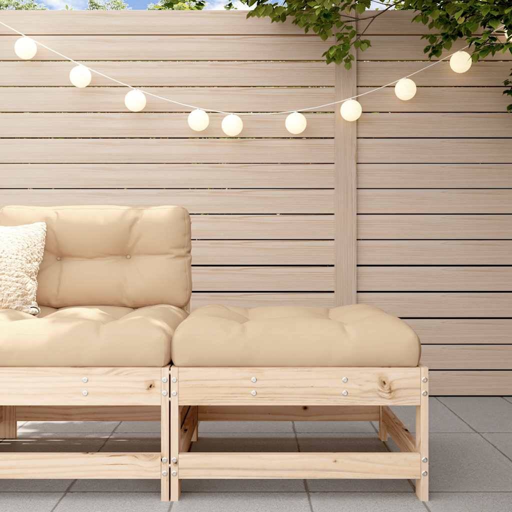 vidaXL Gartenhocker mit Kissen Massivholz Kiefer