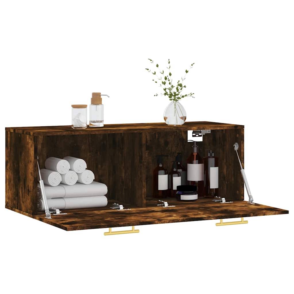 vidaXL Wandschrank Räuchereiche 100x36,5x35 cm Holzwerkstoff