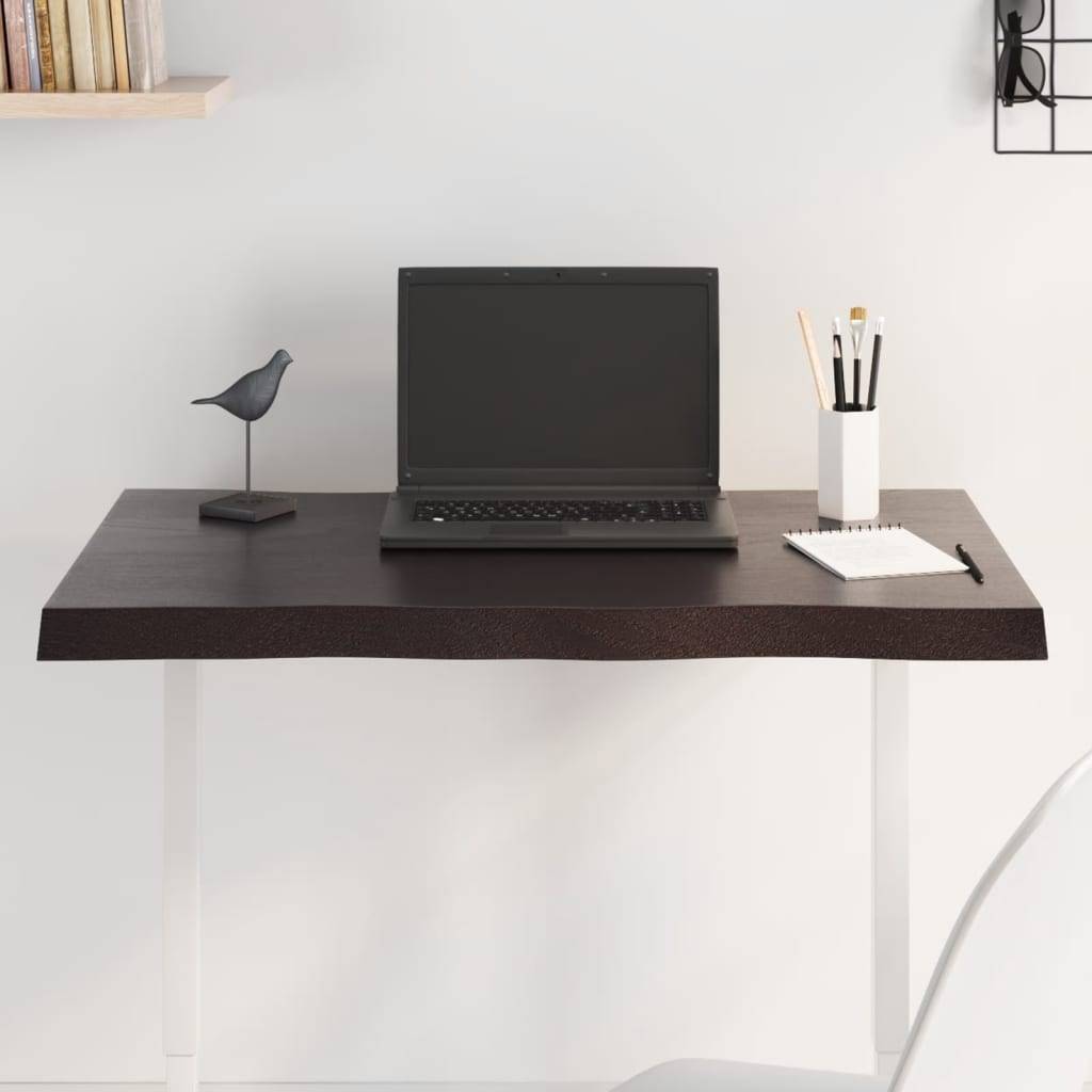 vidaXL Tischplatte 80x60x(2-4) cm Massivholz Behandelt Baumkante