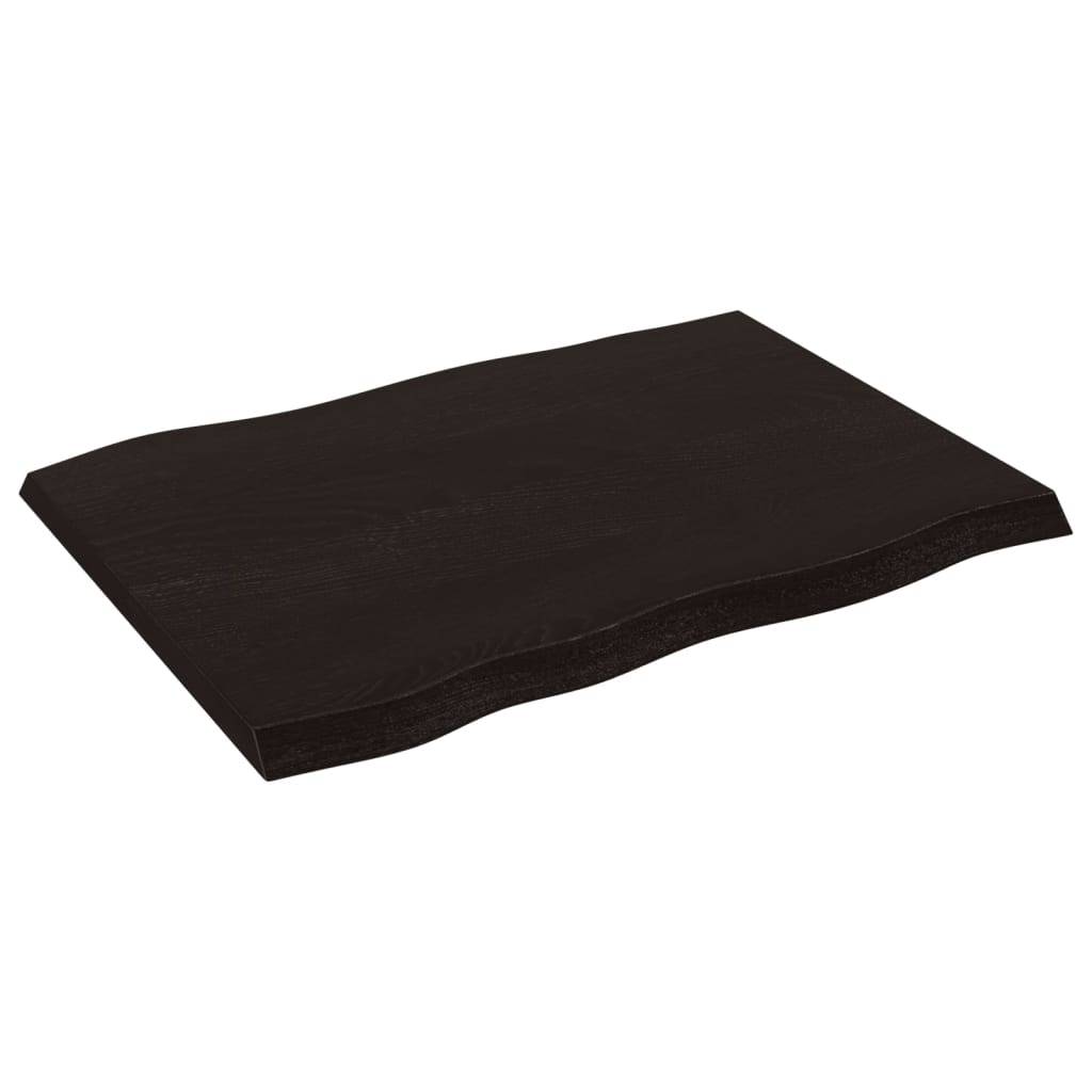 vidaXL Tischplatte 80x60x(2-4) cm Massivholz Behandelt Baumkante