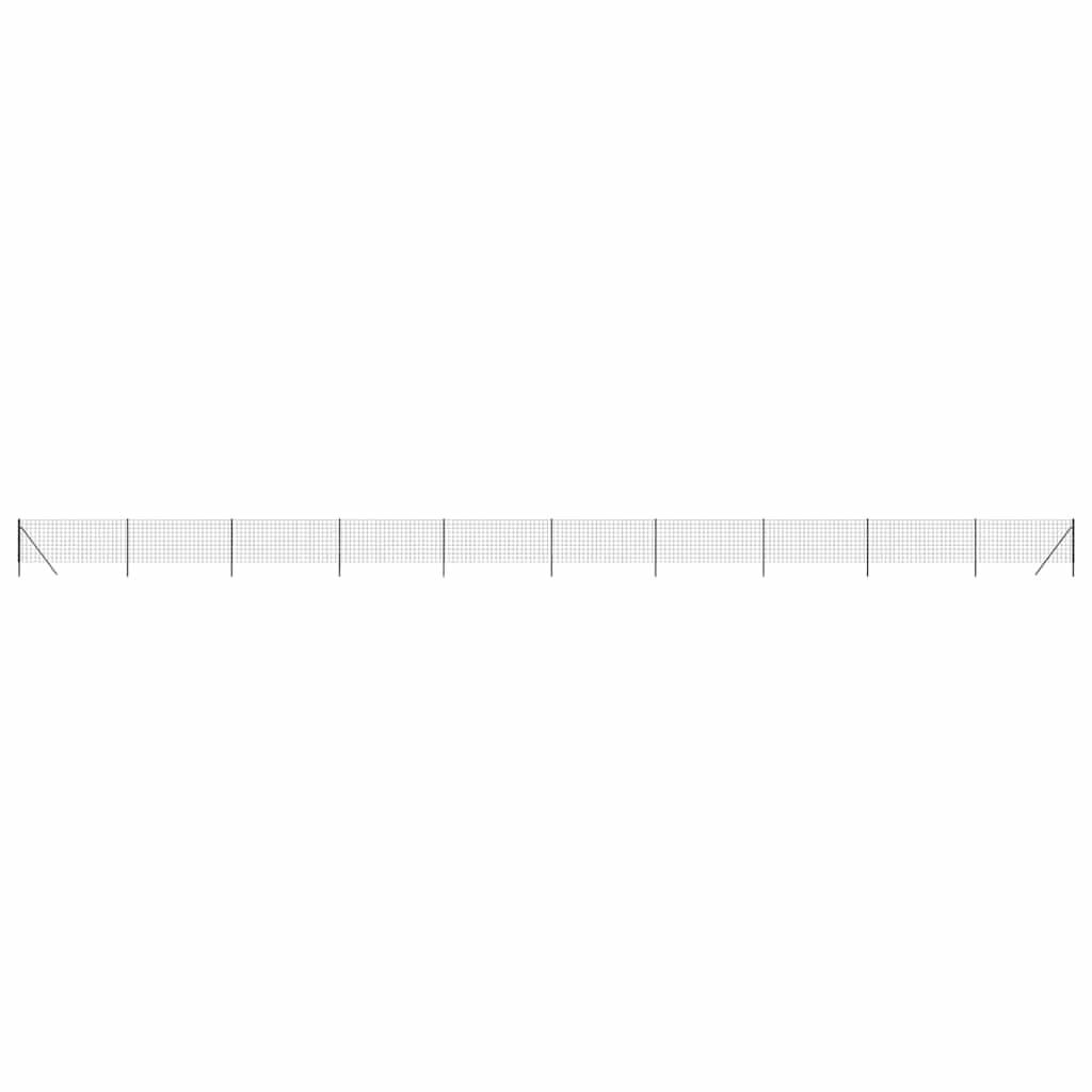 vidaXL Maschendrahtzaun Anthrazit 1x25 m Verzinkter Stahl