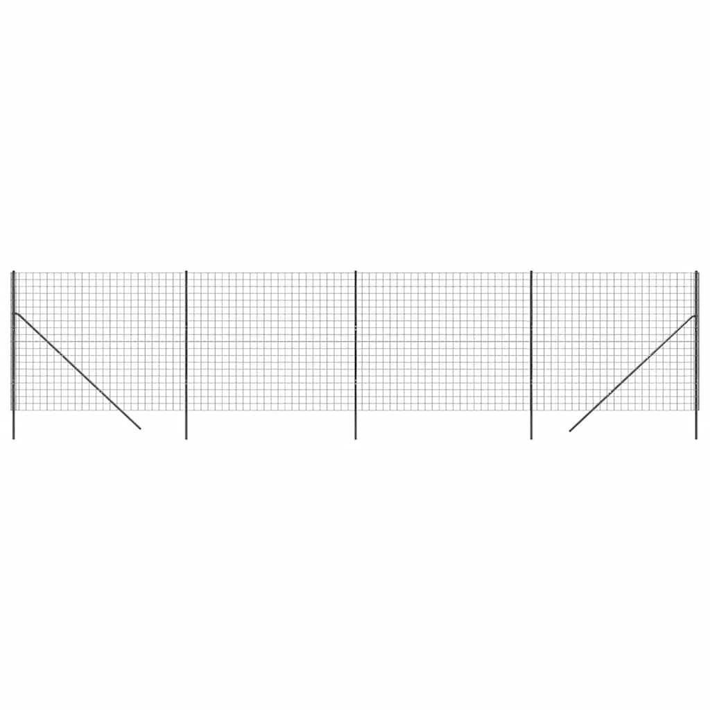 vidaXL Maschendrahtzaun Anthrazit 2,2x10 m Verzinkter Stahl