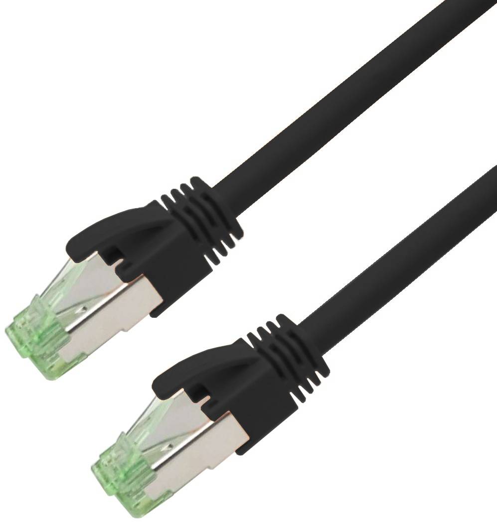 Nambo GmbH Patchkabel Cat.6A Nambo schwarz 4P26 TPE-LSZH S/FTP 2xRJ45 0,5m