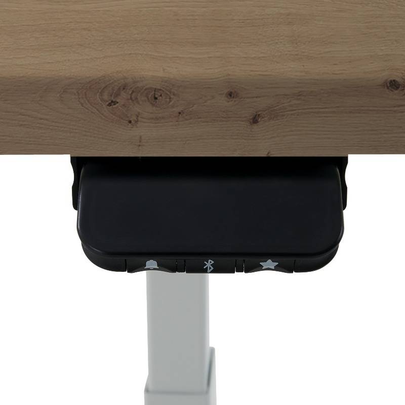 SoldanOffice Sitz-/Steh-Schreibtisch, elektrisch verstellbar, BxTxH 1600x800x600-1250 mm, Asteiche