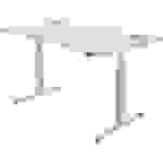 SoldanOffice Sitz-/Steh-Schreibtisch, elektrisch verstellbar, BxTxH 1600x800x600-1250 mm, weiß/weiß