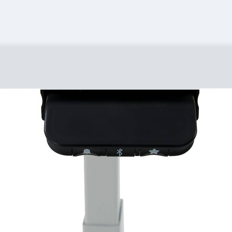 SoldanOffice Sitz-/Steh-Schreibtisch, elektrisch verstellbar, BxTxH 1600x800x600-1250 mm, weiß/weiß