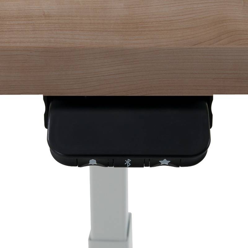 SoldanOffice Sitz-/Steh-Schreibtisch, elektrisch verstellbar, BxTxH 1600x800x600-1250 mm, Nussbaum