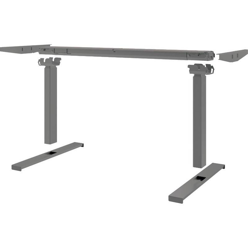 SoldanOffice Sitz-/Steh-Schreibtisch, elektrisch verstellbar, BxTxH 1600x800x600-1250 mm, Nussbaum