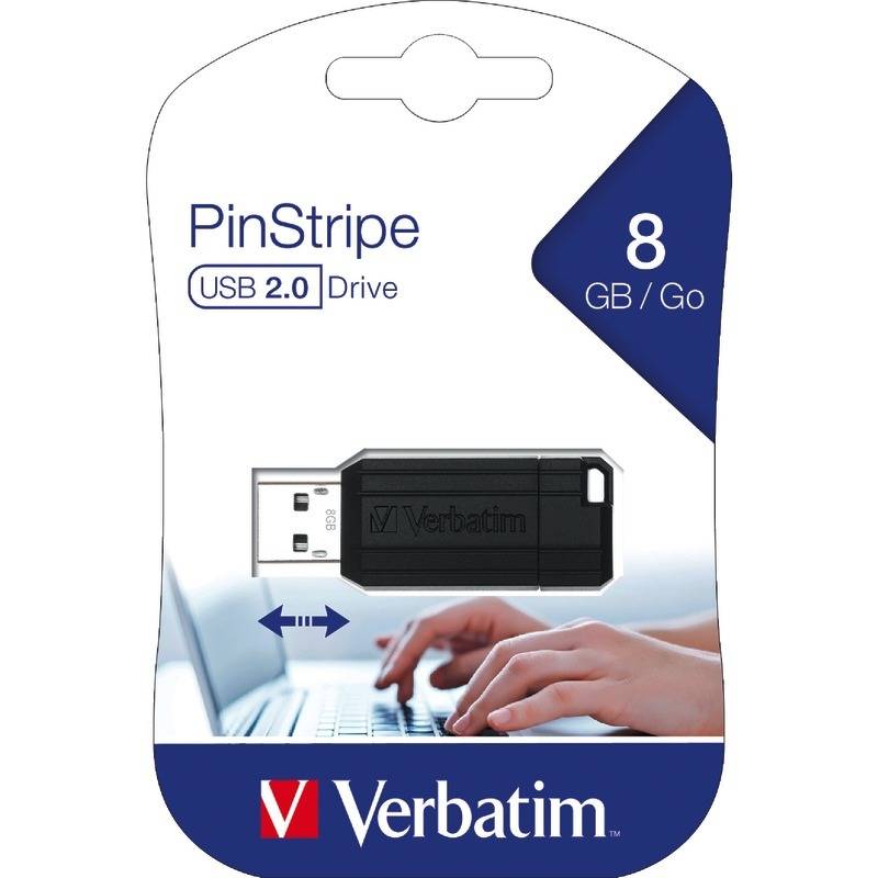 Verbatim USB-Sticks Pin Stripe, 8 GB