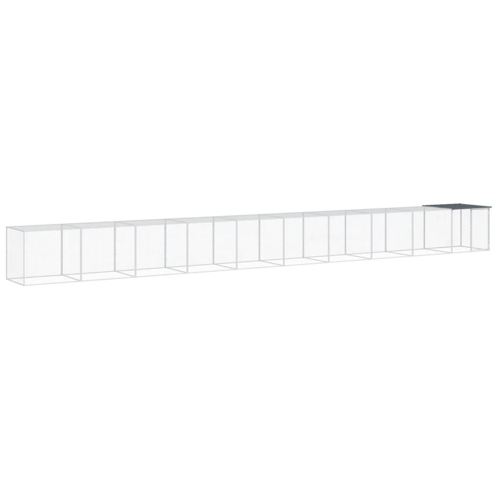 vidaXL Hühnerkäfig mit Dach Anthrazit 1003x98x90 cm Verzinkter Stahl