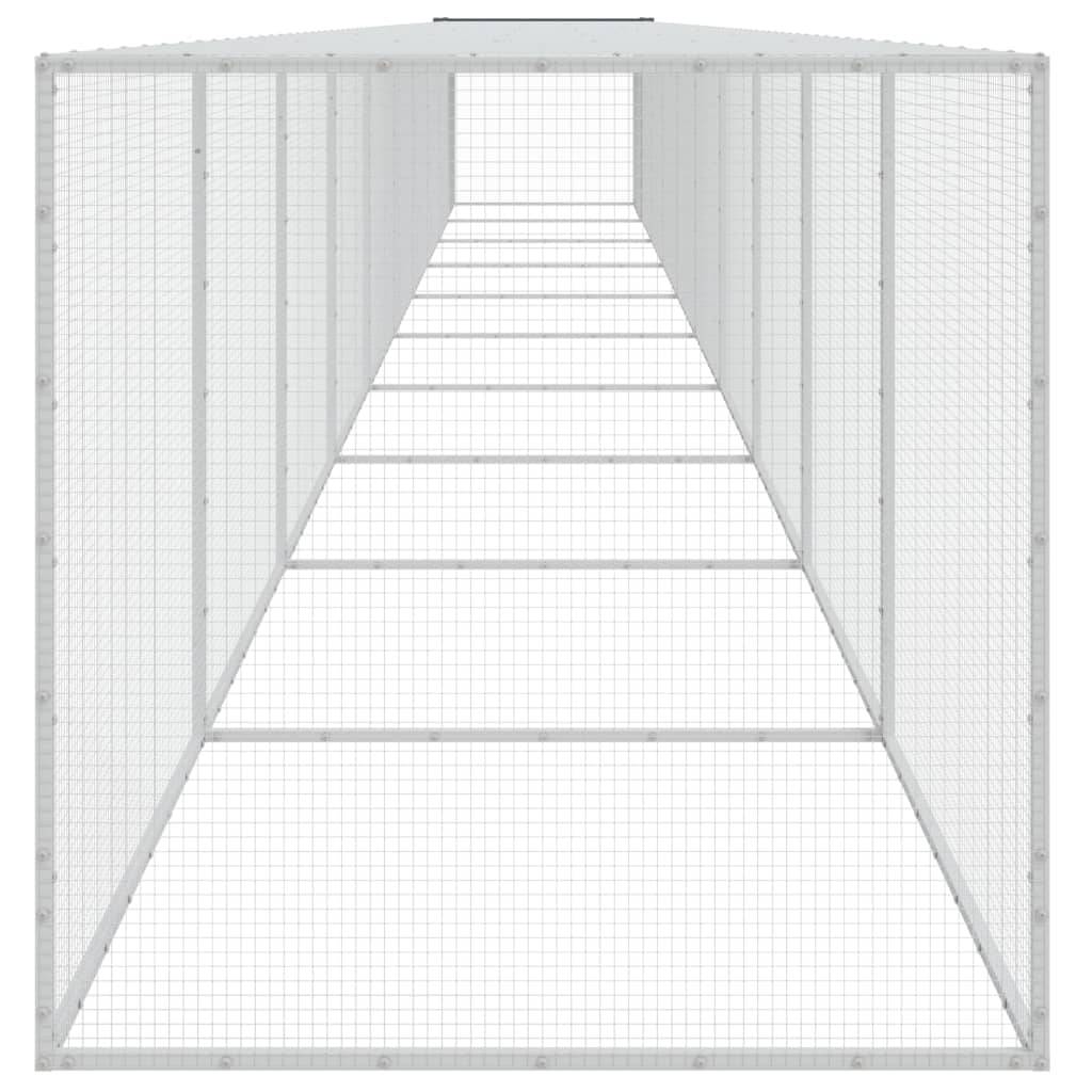 vidaXL Hühnerkäfig mit Dach Anthrazit 1003x98x90 cm Verzinkter Stahl