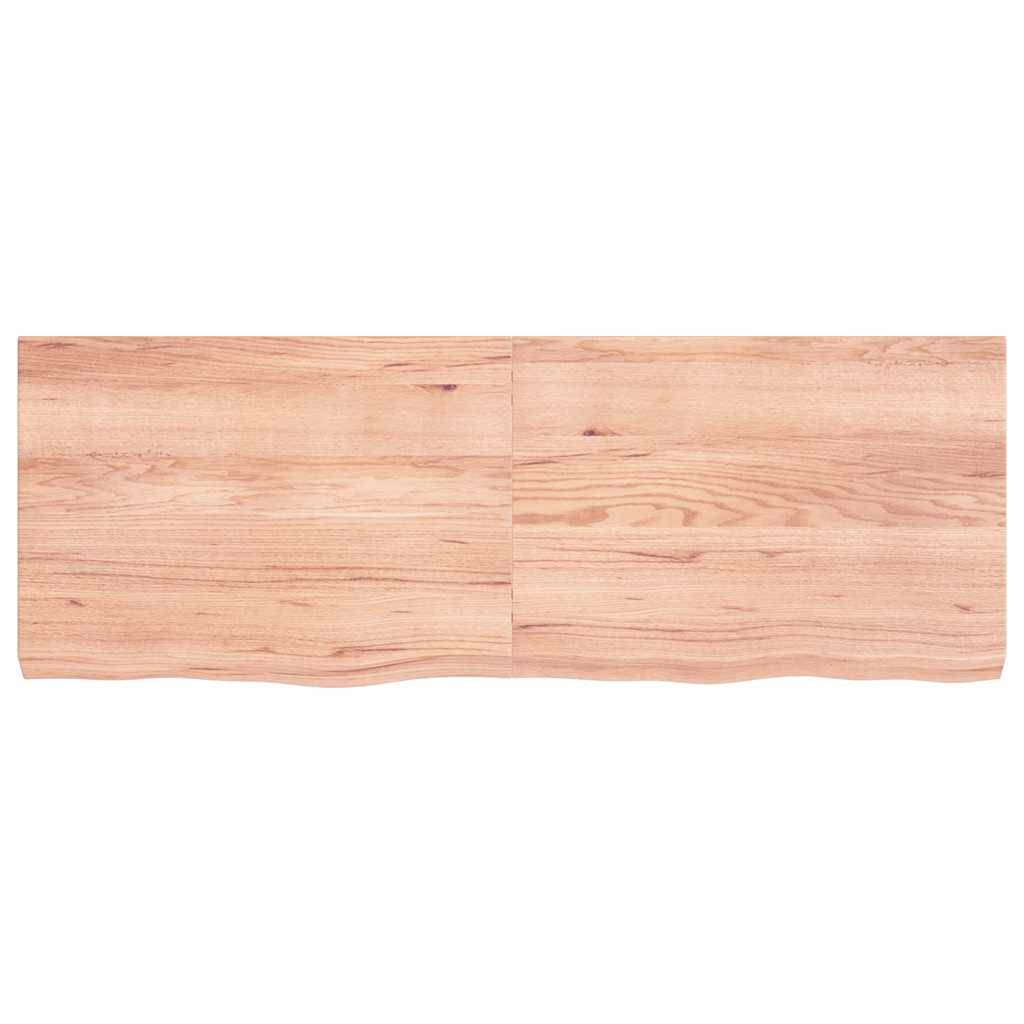 vidaXL Wandregal Hellbraun 140x50x(2-6) cm Massivholz Eiche Behandelt