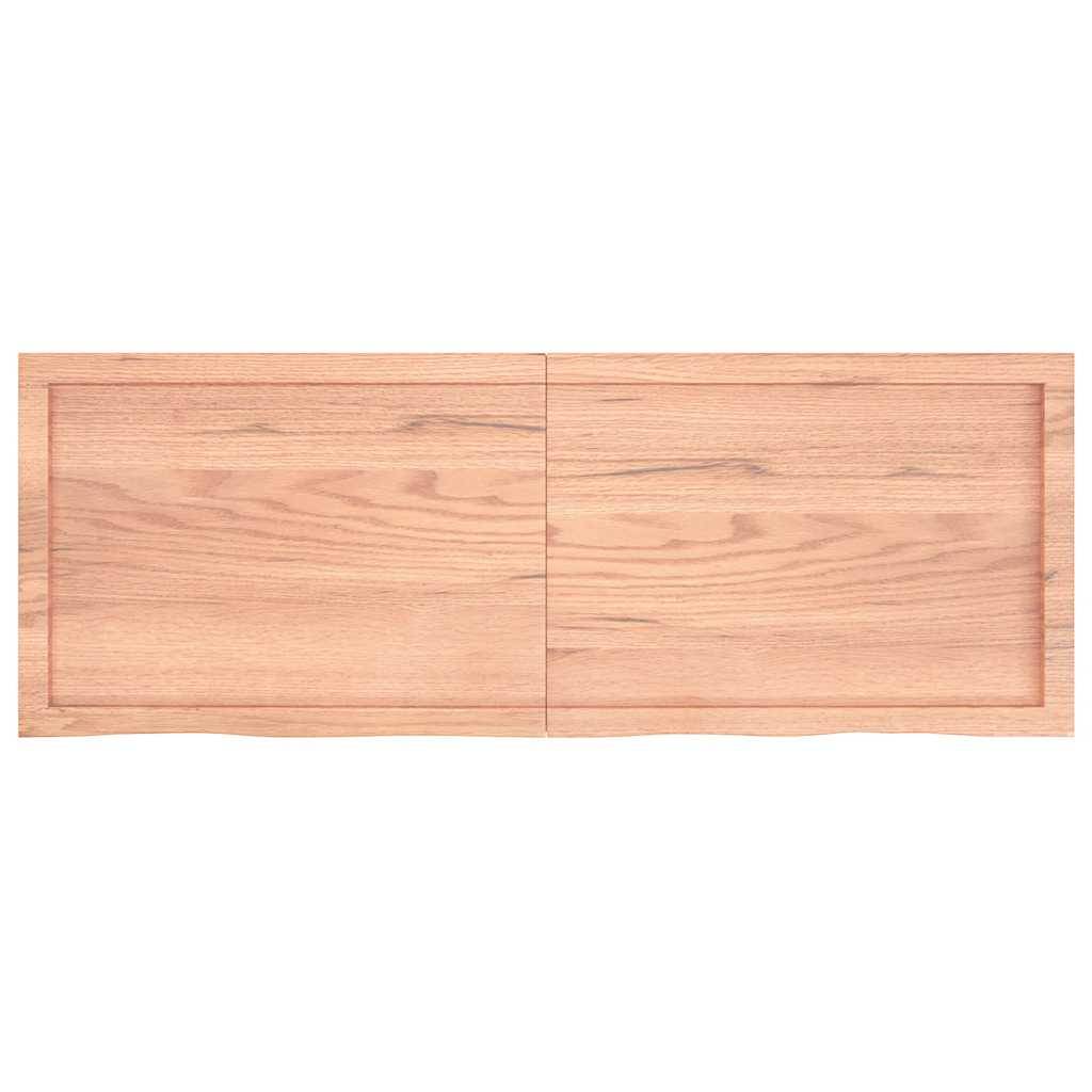 vidaXL Wandregal Hellbraun 140x50x(2-6) cm Massivholz Eiche Behandelt