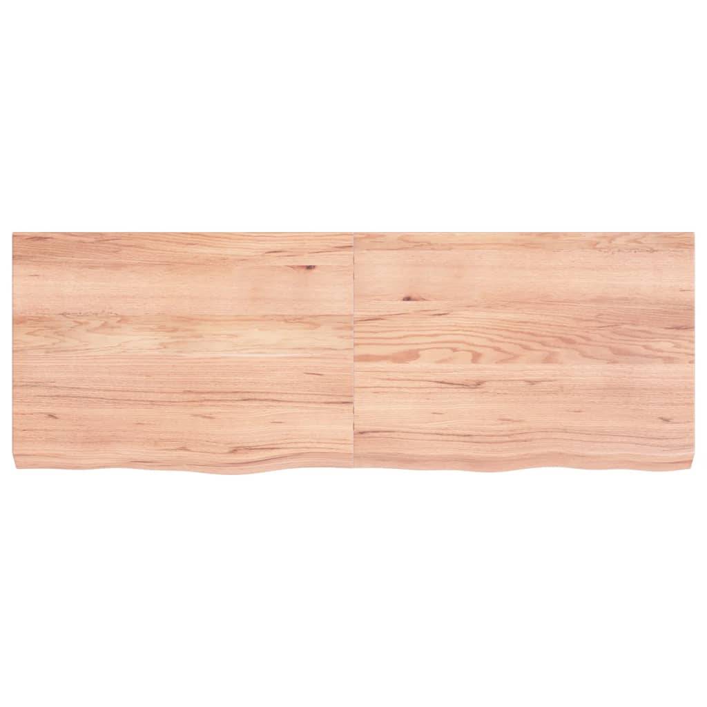 vidaXL Wandregal Hellbraun 140x50x(2-6) cm Massivholz Eiche Behandelt