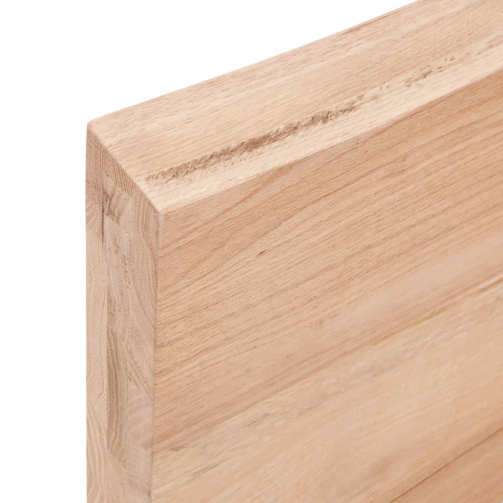 vidaXL Wandregal Hellbraun 140x50x(2-6) cm Massivholz Eiche Behandelt