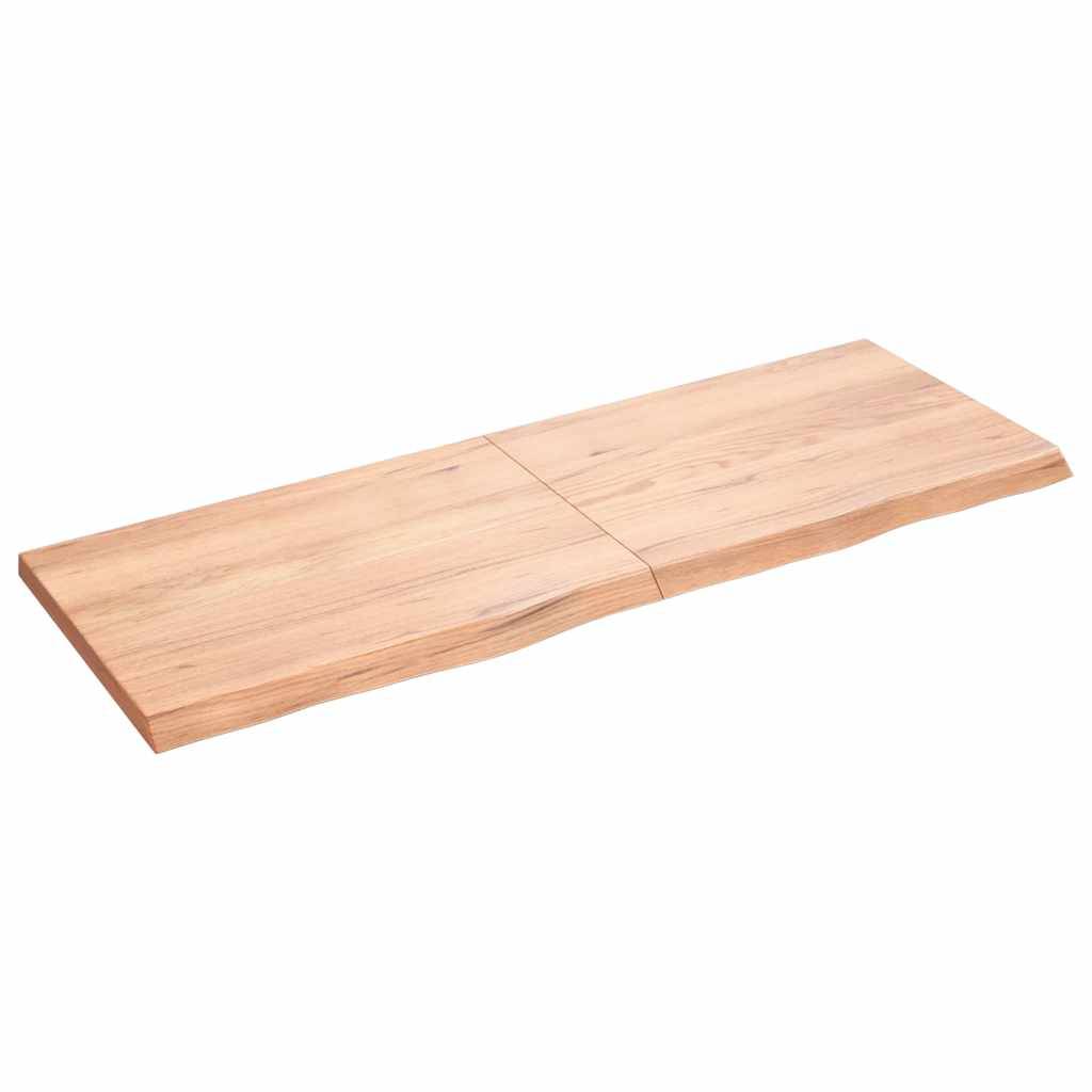 vidaXL Wandregal Hellbraun 140x50x(2-4) cm Massivholz Eiche Behandelt