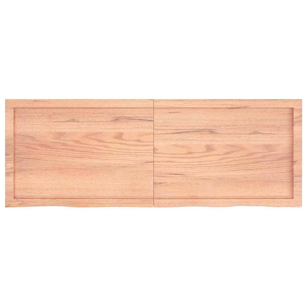 vidaXL Wandregal Hellbraun 140x50x(2-4) cm Massivholz Eiche Behandelt