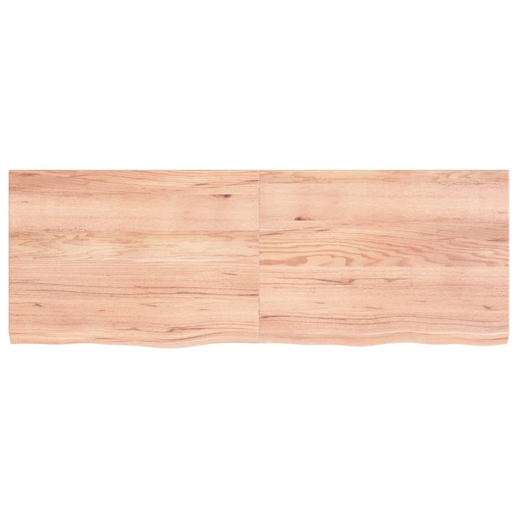 vidaXL Wandregal Hellbraun 140x50x(2-4) cm Massivholz Eiche Behandelt
