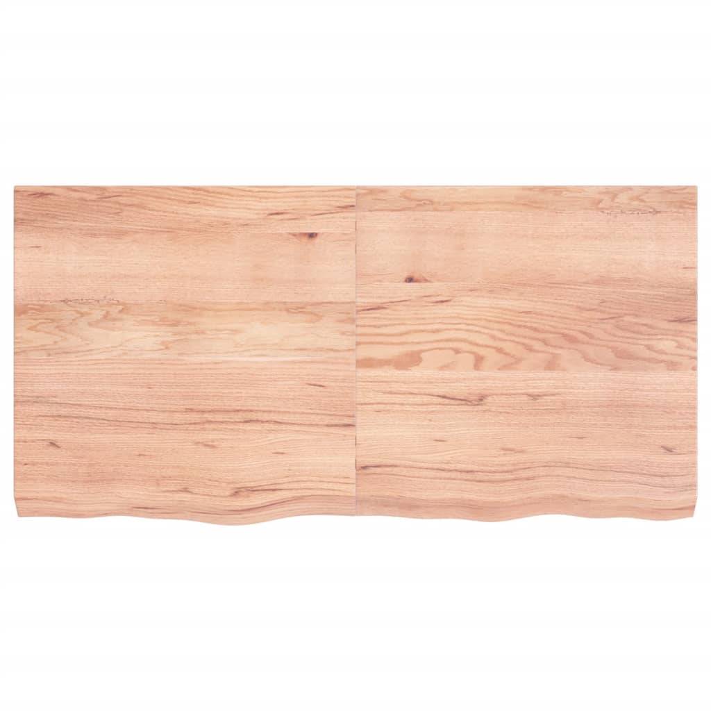 vidaXL Wandregal Hellbraun 120x60x(2-6) cm Massivholz Eiche Behandelt