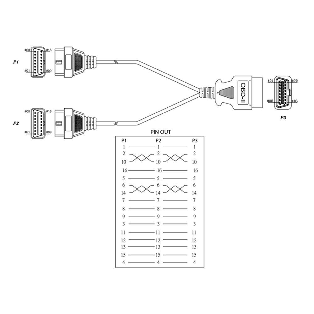 OBD2 Y-Kabel - OBD-Scanner, Kfz-Messgeräte