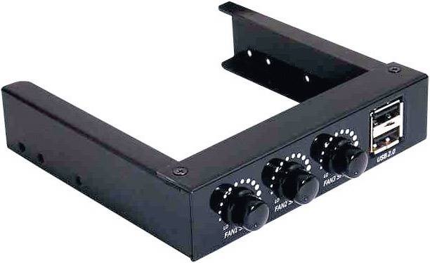 PC Lüftersteuerung 6.4cm (3,5 Zoll) Anzahl Kanäle: 3