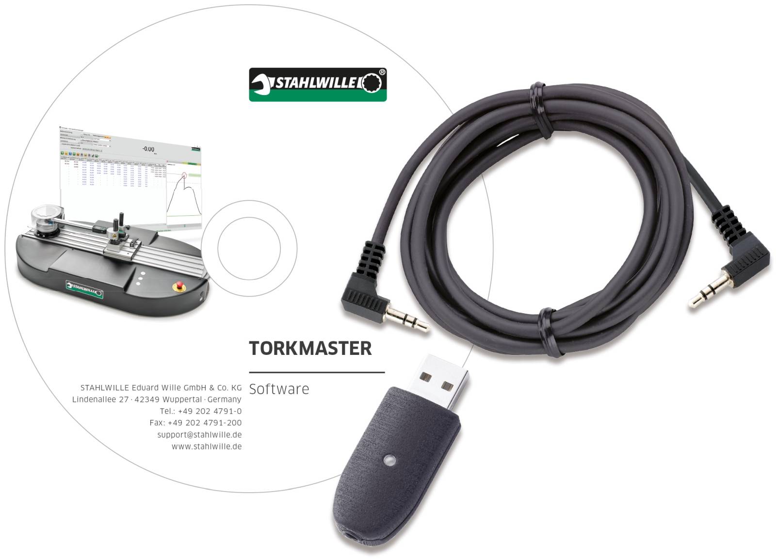 USB-Adapter u. Klinkensteckerkabel m.Software Torkmaster L. 1,5m