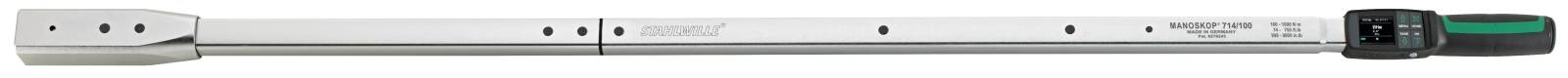 Drehwinkel-Drehmomentschlüssel MANOSKOP® m.Aufnahme f.Einsteck.Wkz. Nr.714/100 100-1000 N·m Wkz.Aufn.22x28 mm