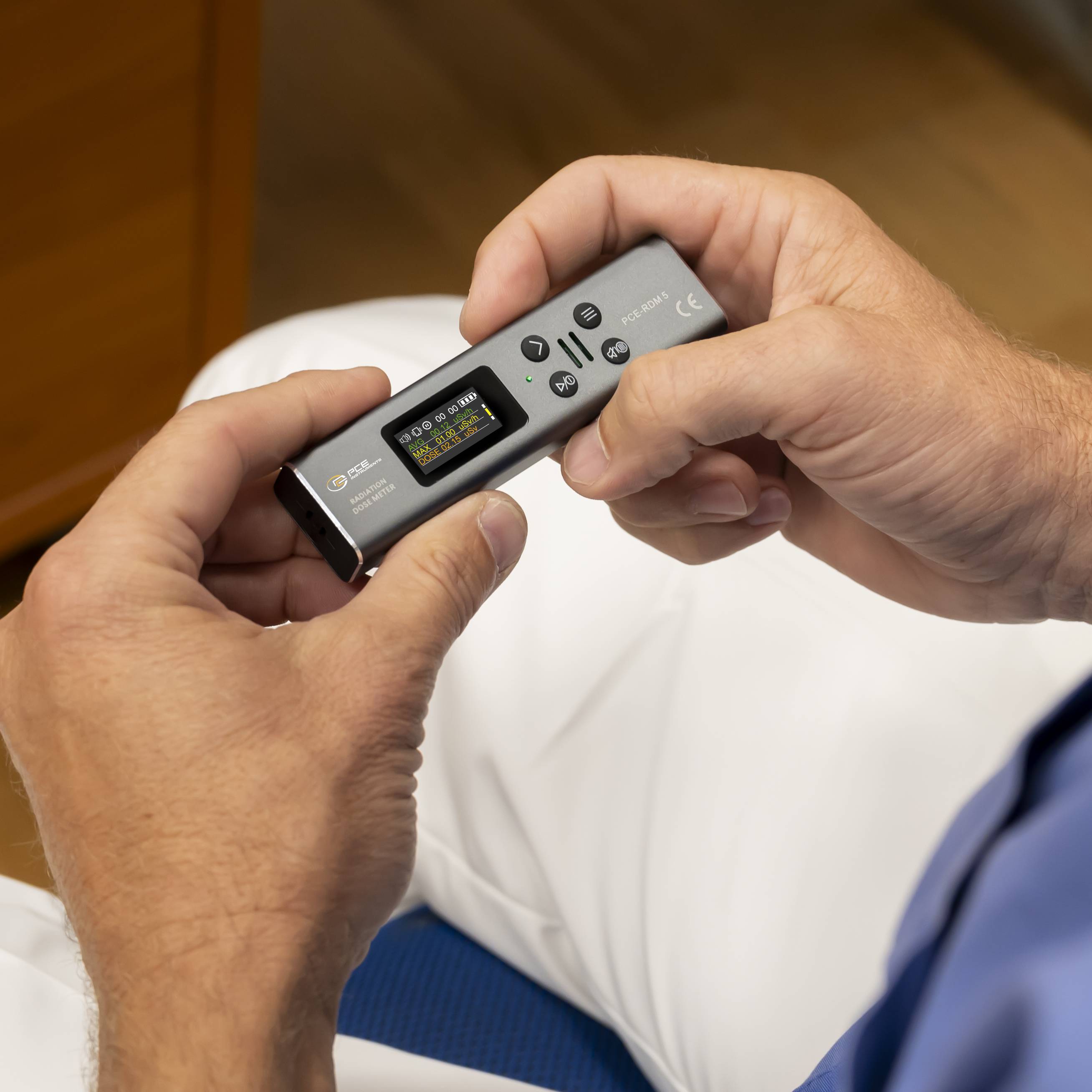 PCE Instruments PCE-RDM 5 Geiger-Müller-Zählrohr Strahlung: Beta, Gamma, Röntgen akustischer Warnton, inkl. Dosimeterfunktion