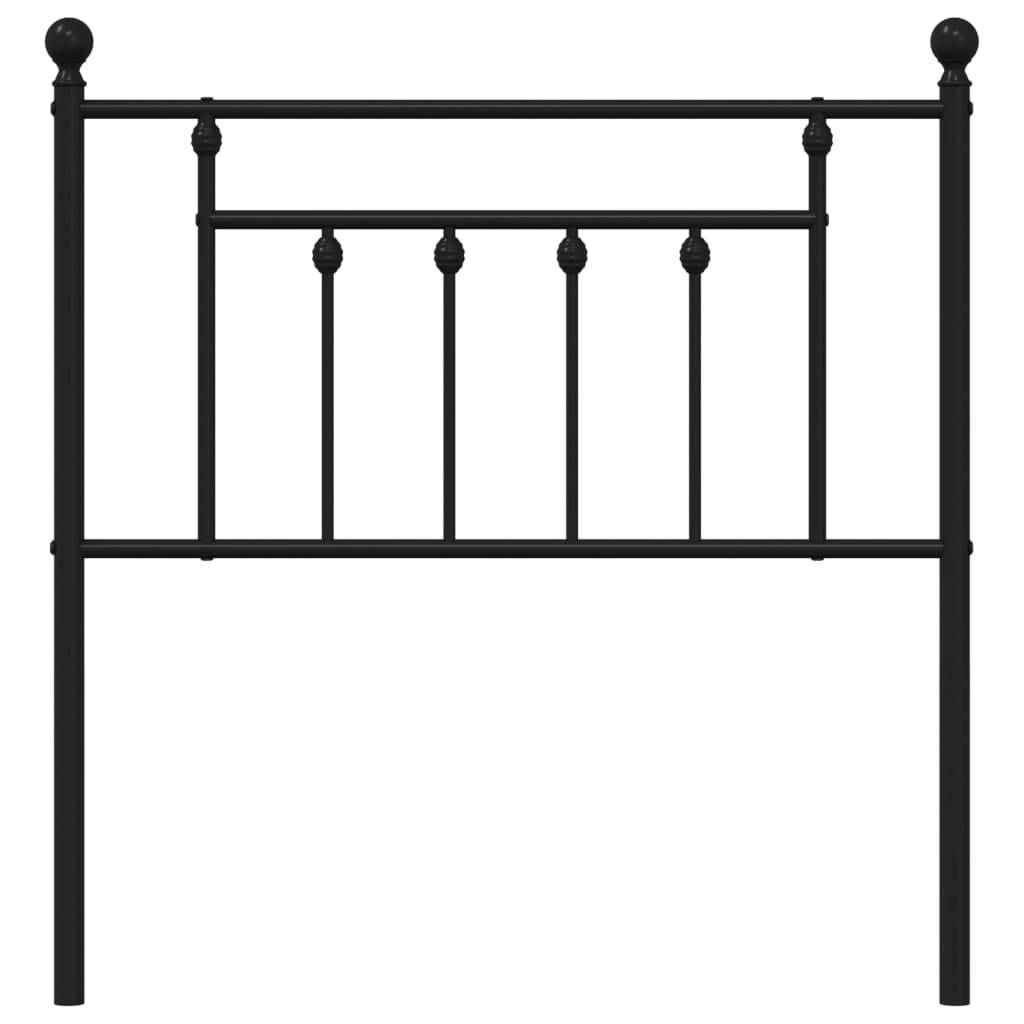 vidaXL Kopfteil Metall Schwarz 80 cm