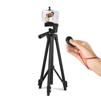 hama 00004640 Handystativ "Star Smartphone", Foto-Reisestativ ultraleicht m. Fernauslöser