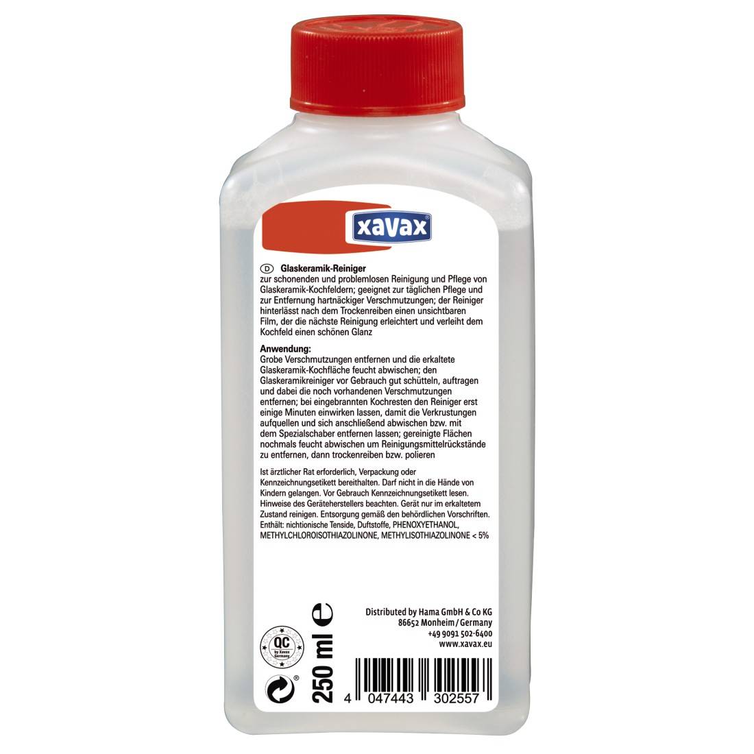 XAVAX 00111726 - Wälzfräser - Flüssigkeit - 250 ml - Keramik - Glas - 1 Stück(e)