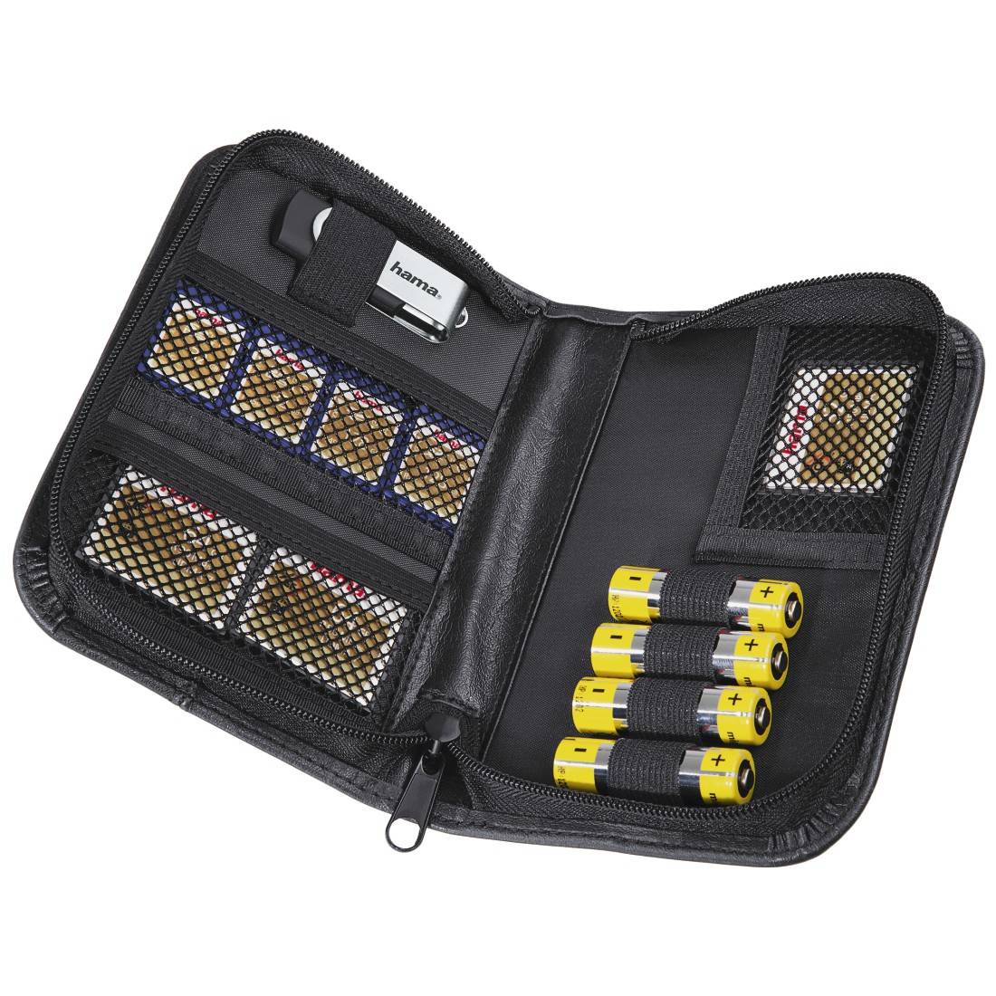 hama 00047153 Speicherkarten-Tasche "Universal", groß, Schwarz