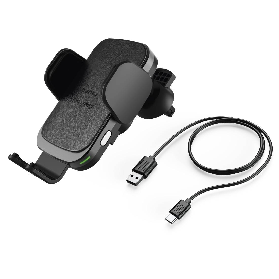hama 00201678 Kfz-Handy-Ladegerät "FC10 Motion", 10 W, kabellos, QI-Charge, Schwarz