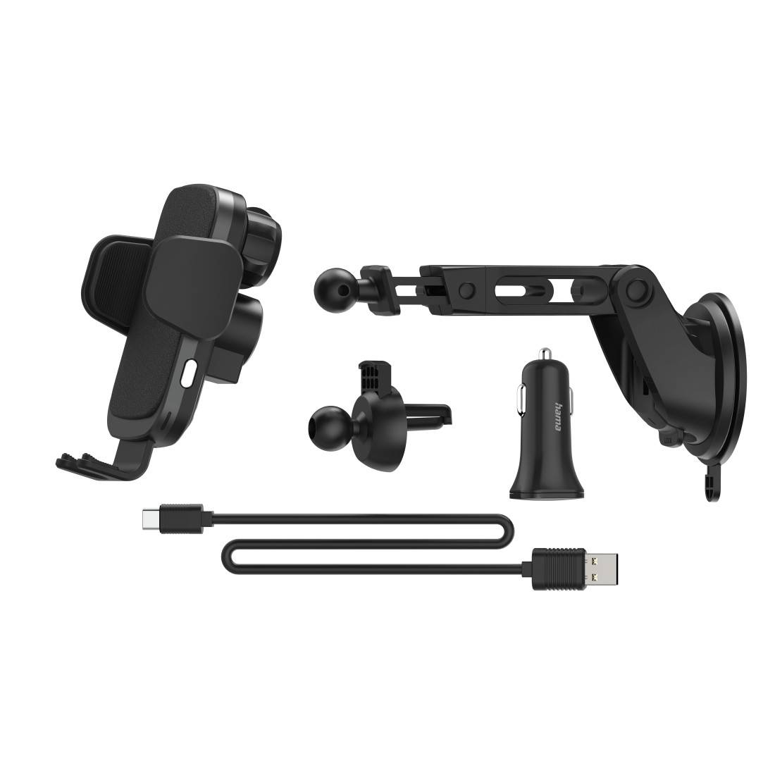 hama 00201678 Kfz-Handy-Ladegerät "FC10 Motion", 10 W, kabellos, QI-Charge, Schwarz