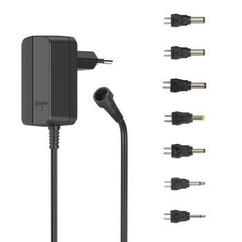 hama 00223612 Schaltnetzteil universal, einstellbar, 600mA, 7,2W, max. 12V, 7 Adapter