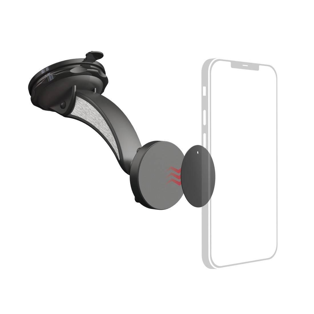 hama 00201512 Auto-Handyhalterung "Magnet" mit Saugnapf, 360 Grad drehbar, universal