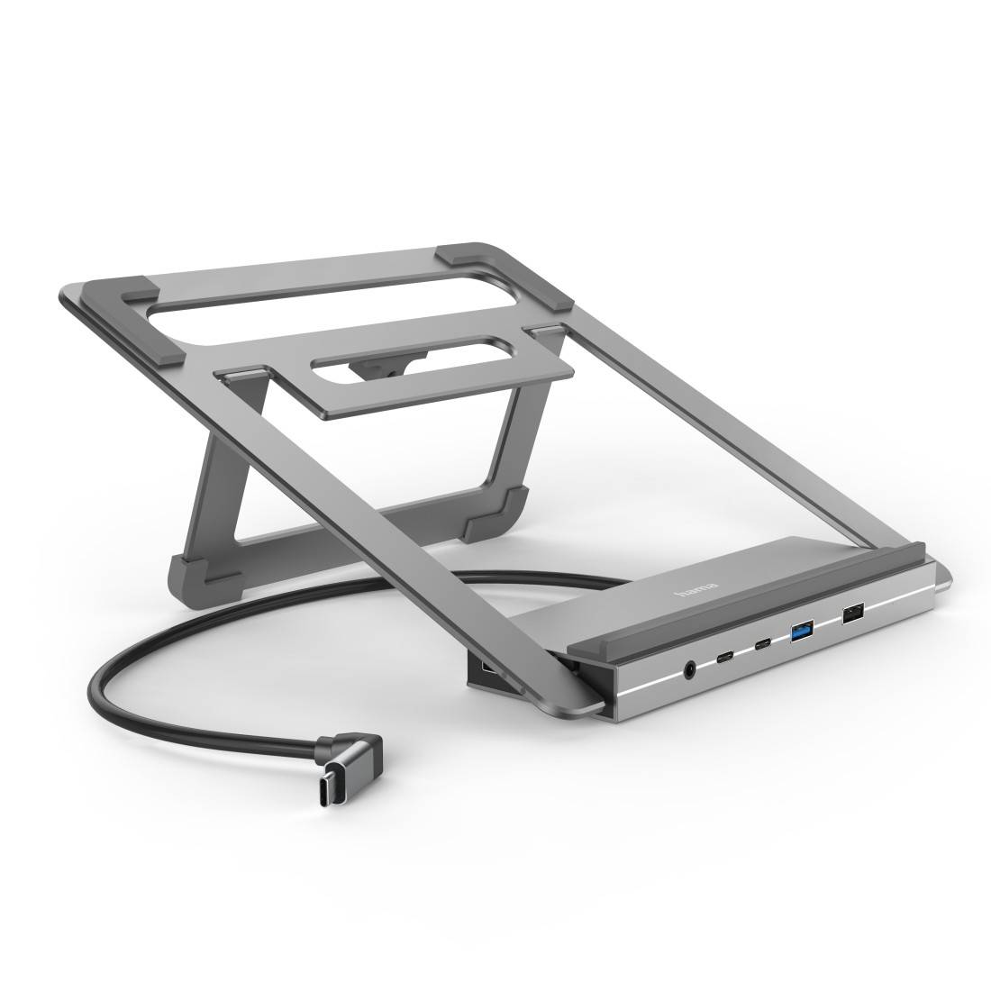 hama 00200139 USB-C-Docking-Station "Connect2Office Stand", Notebook-Stand, 12 Ports