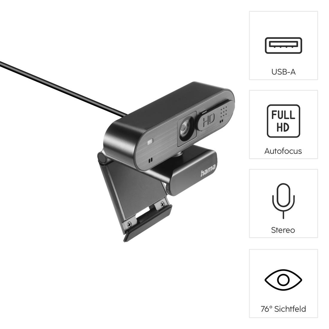 hama 00139992 PC-Webcam "C-600 Pro", 1080p